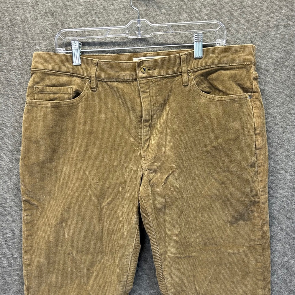 Jos A Bank 1905 Mens Tan Brown Corduroy Straight Leg Pants 36x30 Cotton Stretch